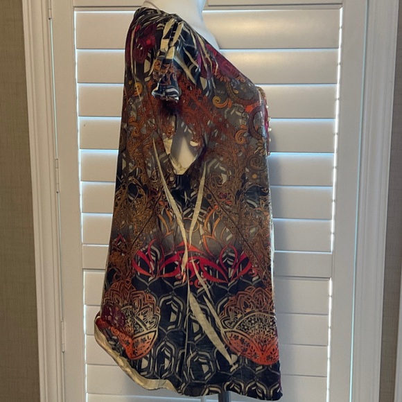 ONE WORLD Vibrant Multicolor Blouse - Picture 3 of 8